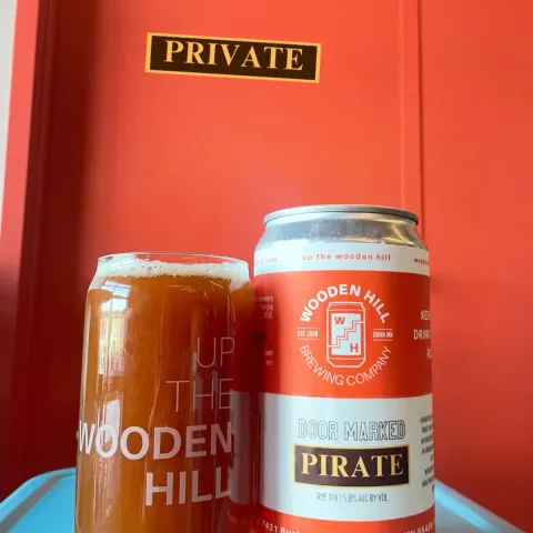 Door Marked Pirate in a glass