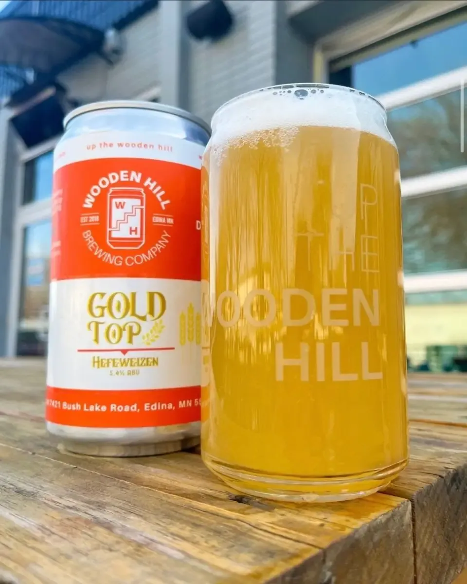 Gold Top in a glass