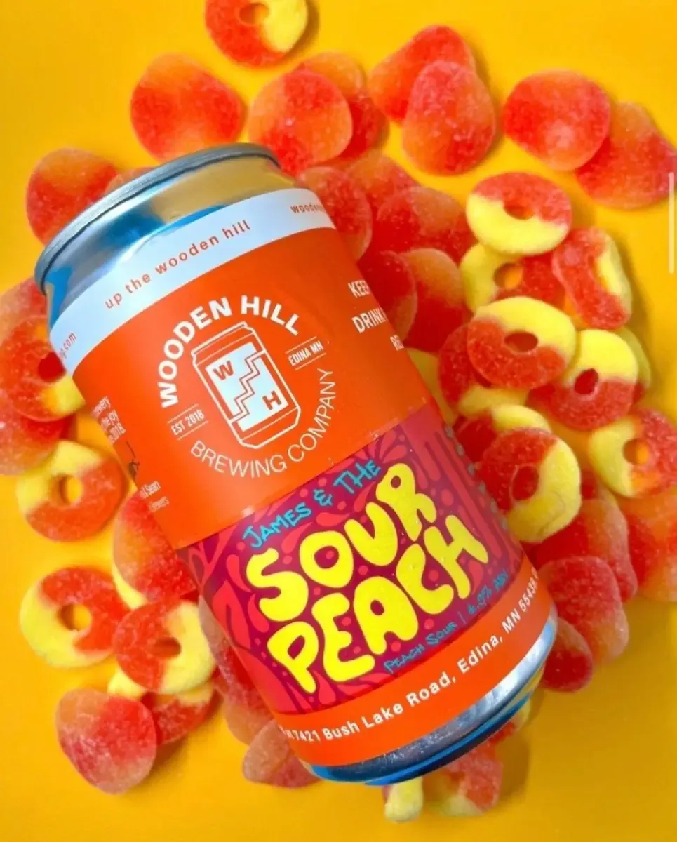 James and the Sour Peach in a glass