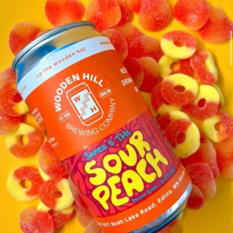 James and the Sour Peach in a glass