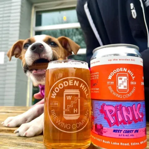 Pink in a glass