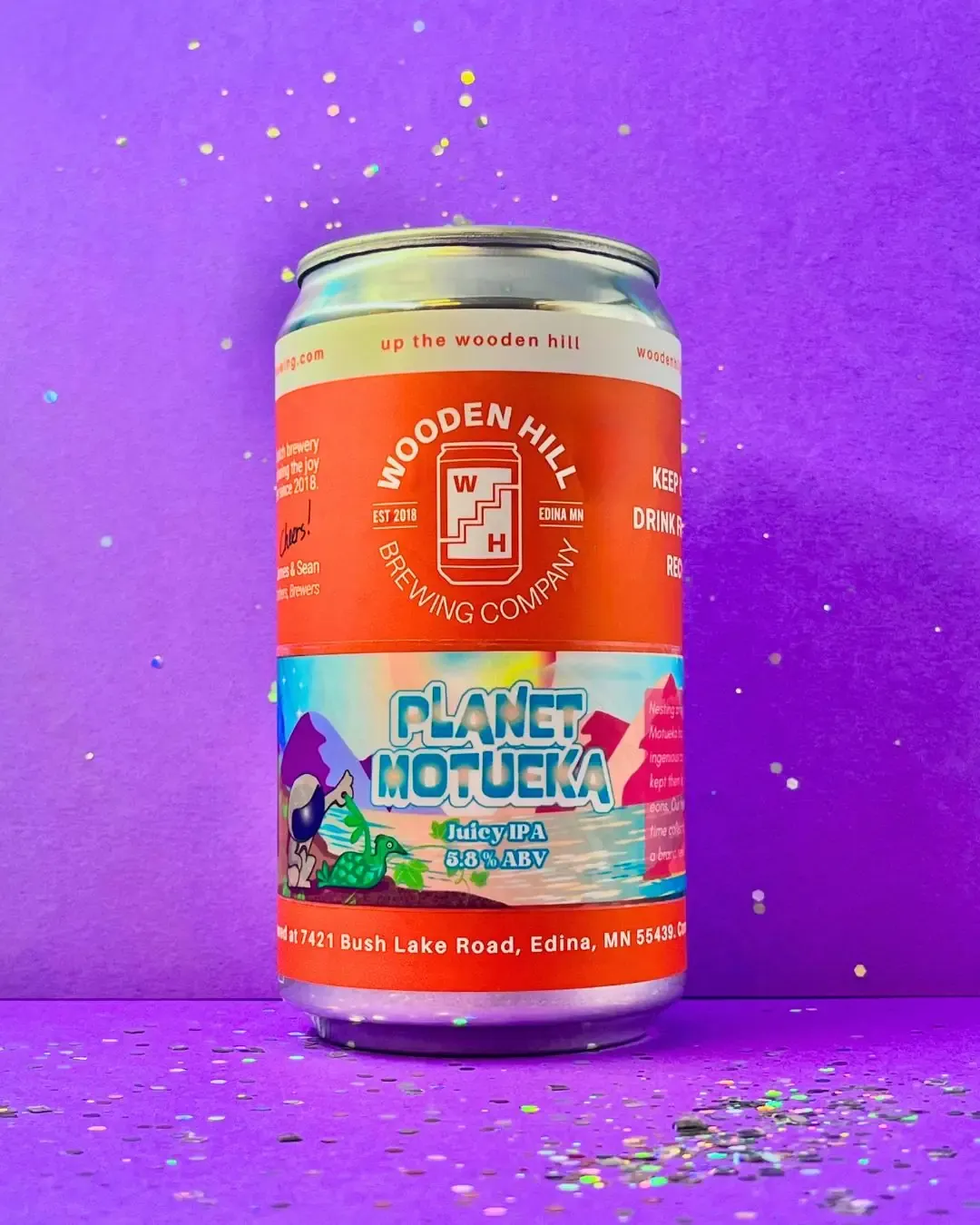 Planet Motueka in a glass