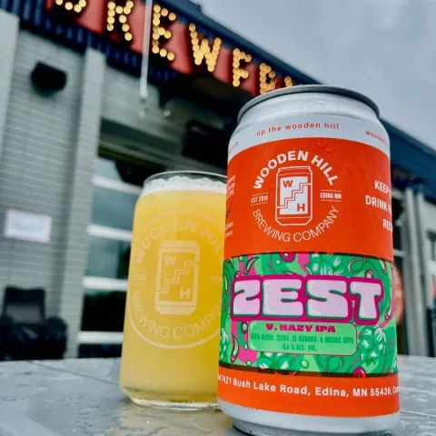 Zest V in a glass