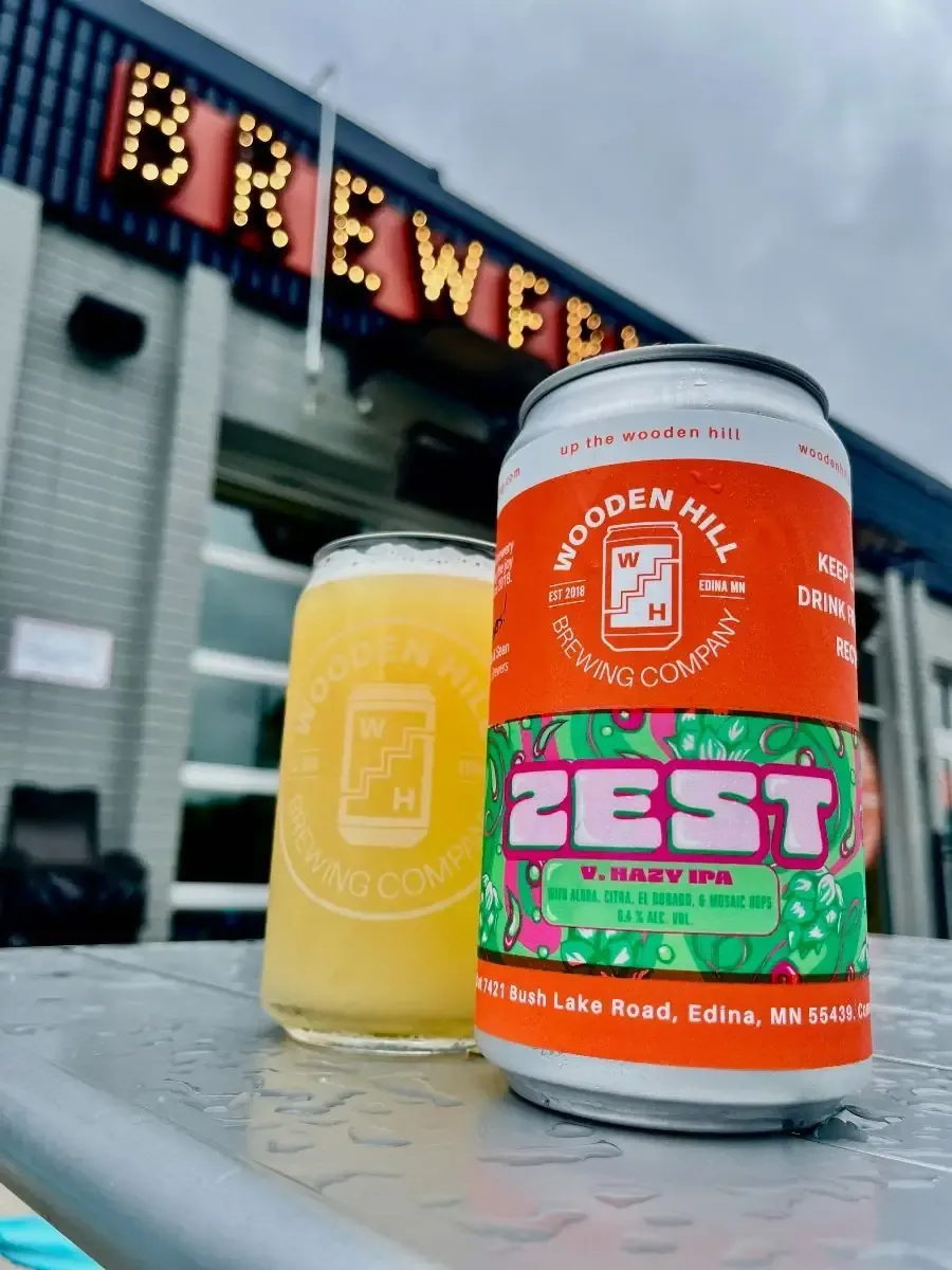 Zest V in a glass