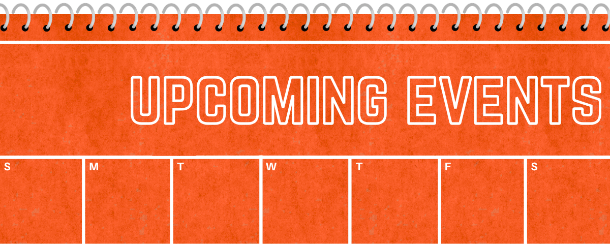Upcoming events graphic