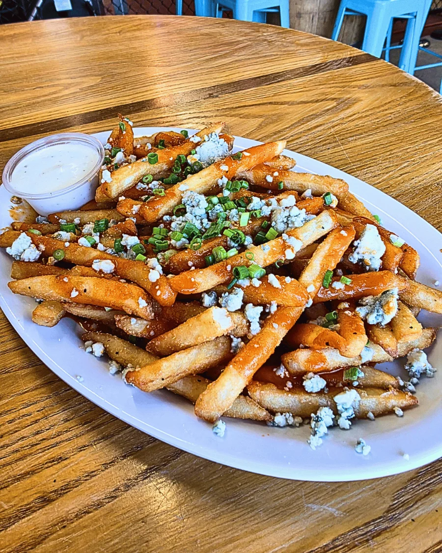 A plate of buffalo fries