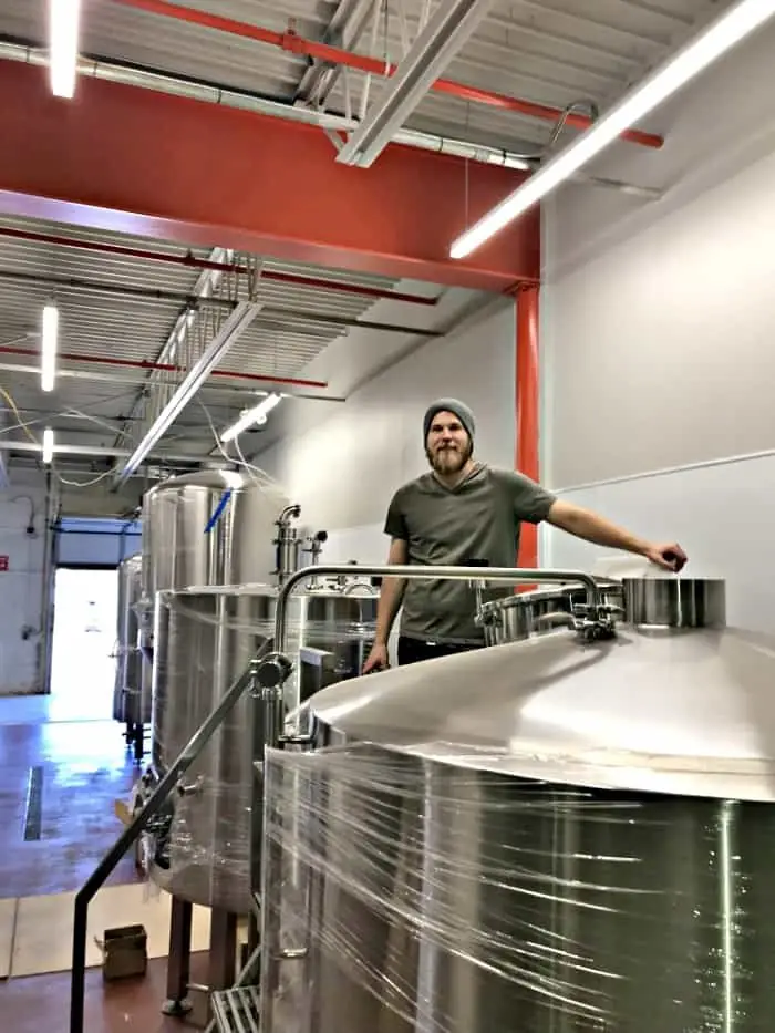 brewing equipment placed