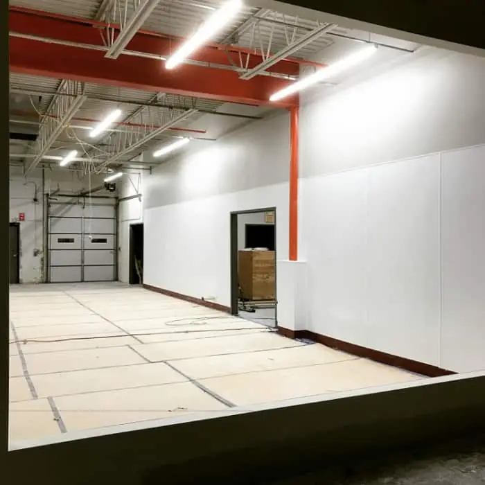 brewery equipment placed