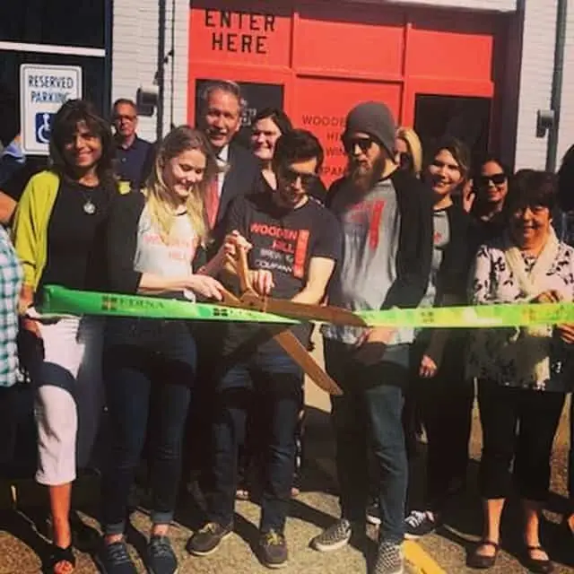 Edina, Wooden Hill Ribbon Cutting, Mayor Hovland