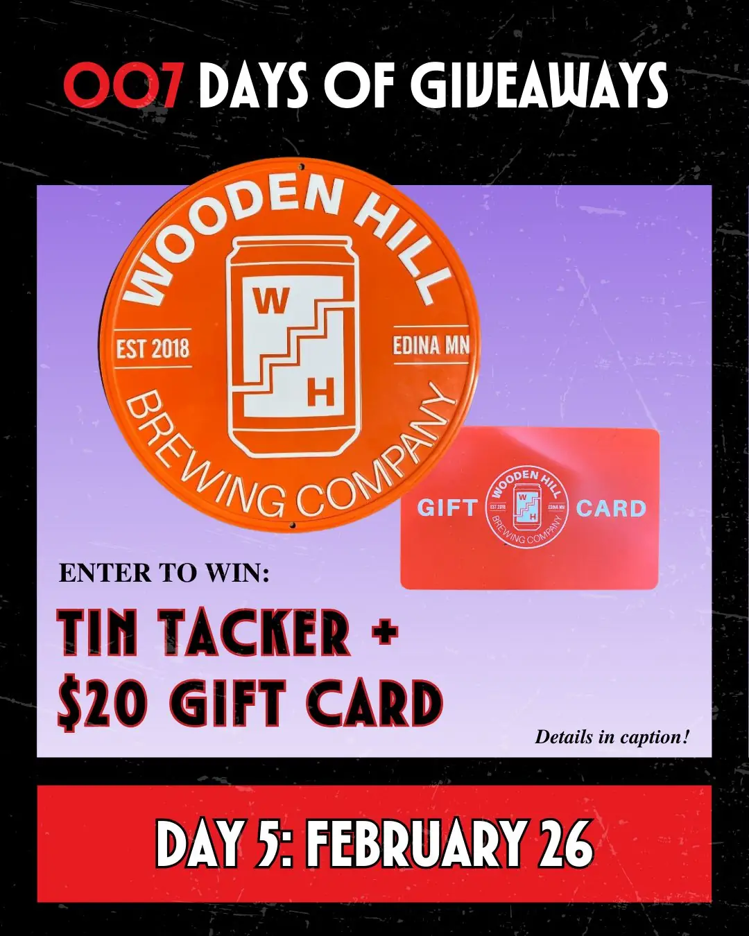 007 days of giveaways enter to win: tin tacker and $20 gift cardday 5 February 26th, in graphic theres a photo of tin tacker and gift card