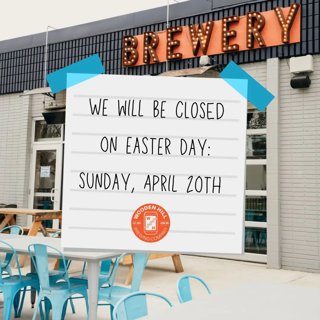 Brewery will be closed on Easter day on Sunday, April 20th
