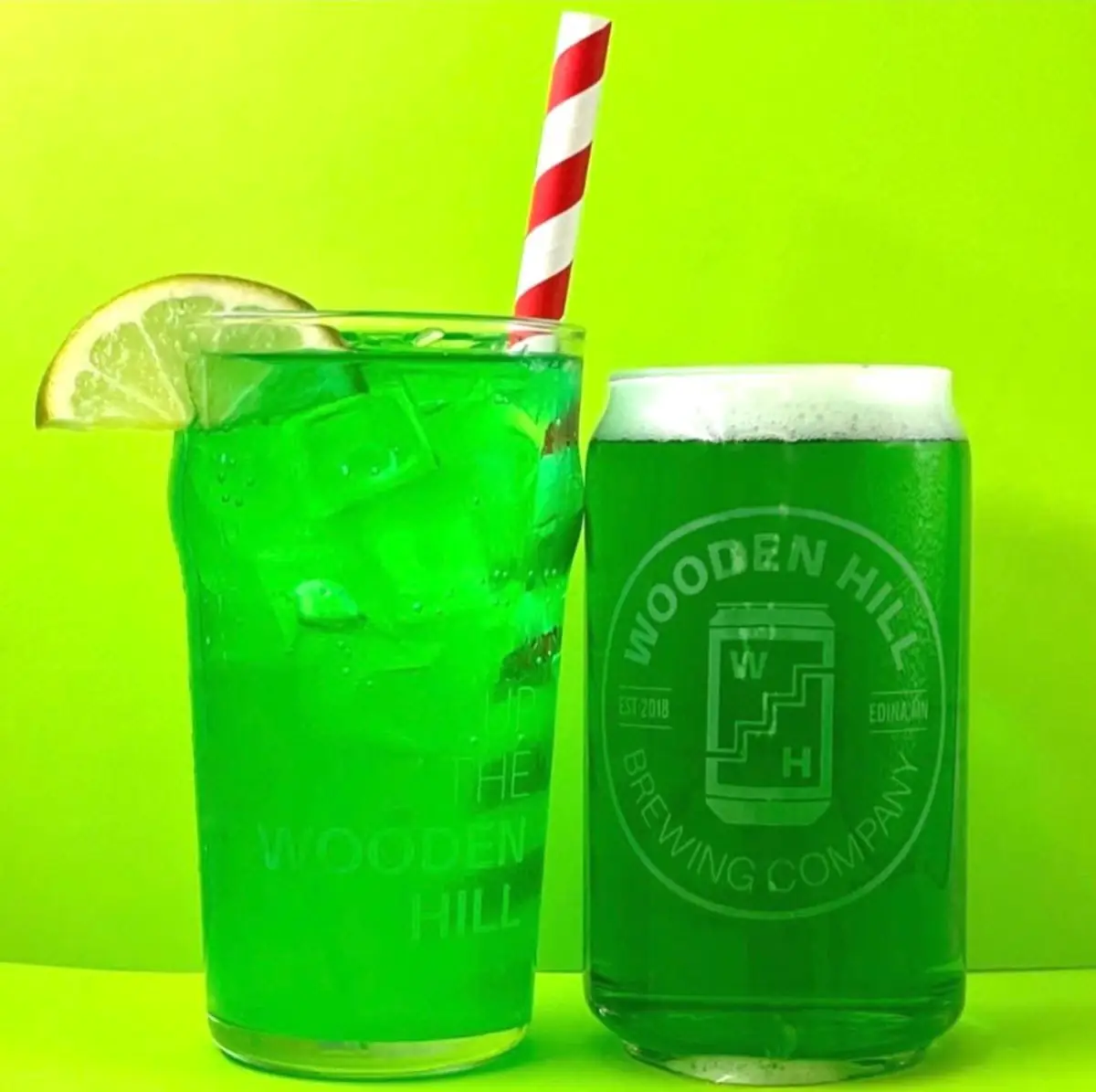 photo of green beer and green drink