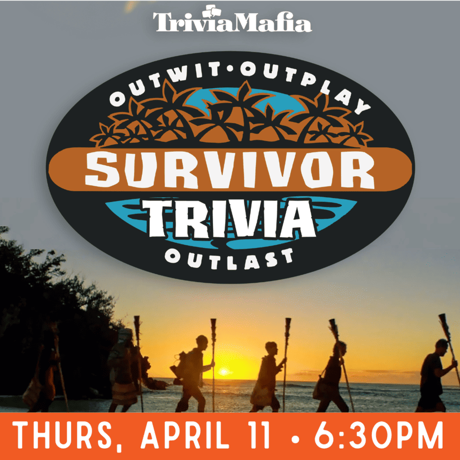 Survivor Trivia Banner Thursday April 11 6:30pm